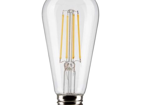 Satco 8w ST19 LED 2700K Medium Base Dimmable - 60w equiv Online Hot Sale