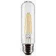 Satco 8w T10 LED 2700K Medium Base Dimmable - 60w equiv For Sale