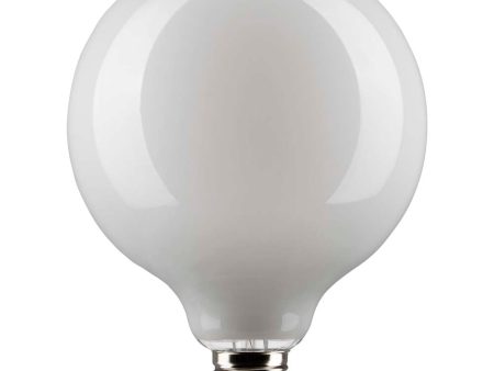 Satco 6w G40 Globe Filament LED 4000K Medium Base White Dimmable - 60w equiv For Discount