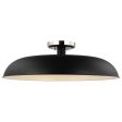 Colony 1-Light Large Semi-Flush Mount Fixture Matte Black Sale