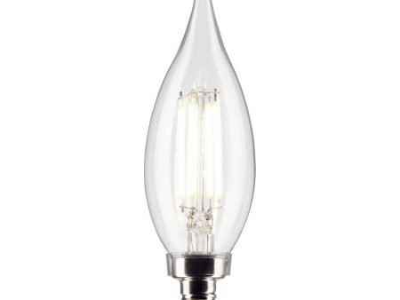 Satco 5.5w CA10 LED 2700K Candelabra Base Dimmable - 60w equiv Online now