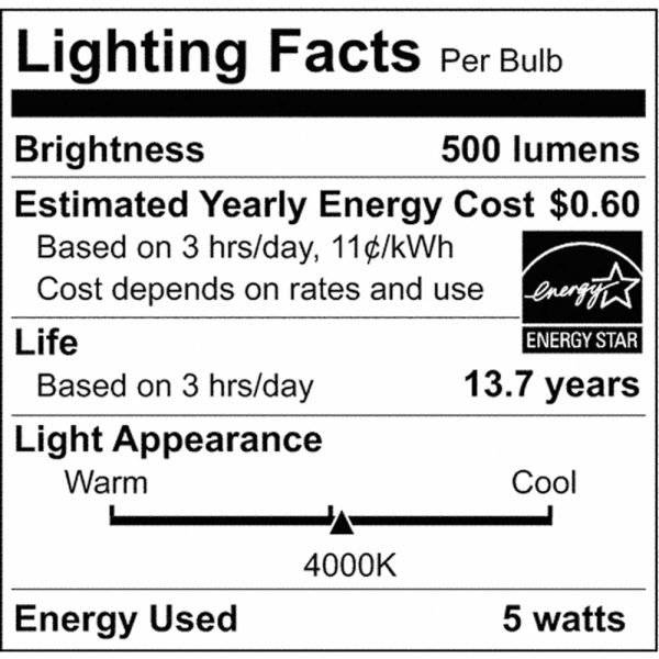 Satco 5.5w G16.5 Globe Filament LED 4000K Medium Base Dimmable - 60w equiv Discount