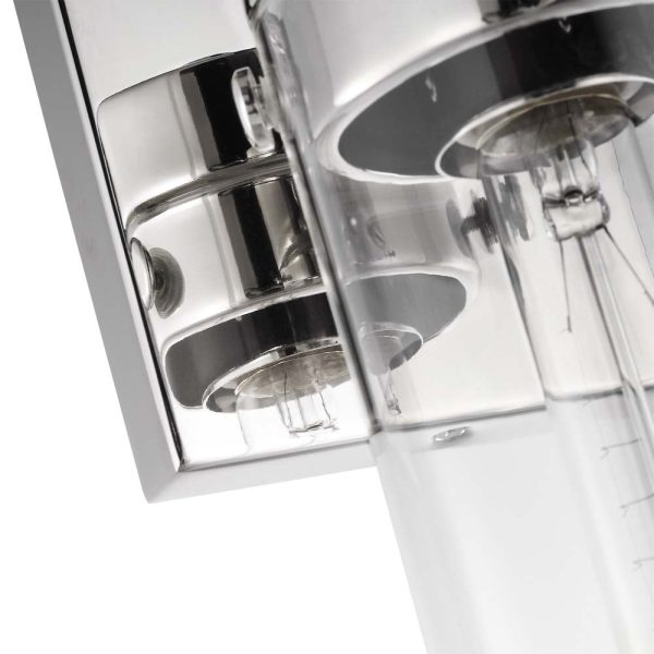 Intersection 2-Light Vanity Polished Nickel with Clear Glass on Sale