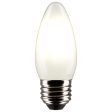 Satco 3w B11 LED 2700K Medium Base Frosted Dimmable - 25w equiv Sale