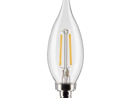 Satco 3w CA10 LED 2700K Candelabra Base Dimmable - 25w equiv Cheap