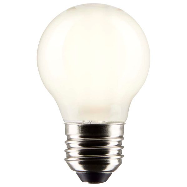 Satco 5.5w G16.5 Globe Filament LED 2700K Medium Base White Dimmable - 60w equiv For Discount