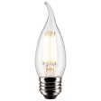 Satco 4w CA10 LED 3000K Medium Base Dimmable - 40w equiv Online now