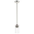 Intersection 1-Light Mini Pendant Polished Nickel with Clear Glass For Discount