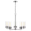 Intersection 5-Light Chandelier Polished Nickel with Clear Glass Online now