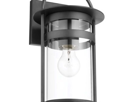 Bracer Medium Wall Lantern Matte Black Finish w  Clear Glass Fashion