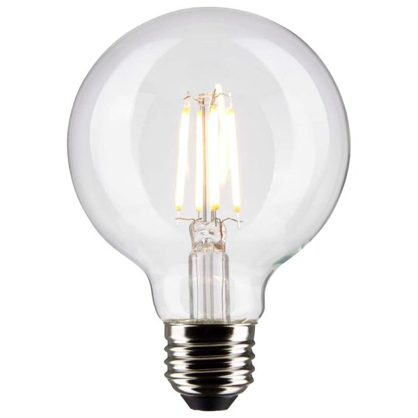 2Pk - Satco 6w G25 Globe Filament LED 2700K Medium Base Dimmable - 60w equiv Online now