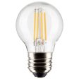 Satco 5.5w G16.5 Globe Filament LED 4000K Medium Base Dimmable - 60w equiv Discount