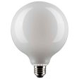 Satco 6w G40 Globe Filament LED 3000K Medium Base White Dimmable - 60w equiv Sale