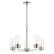 Intersection 5-Light Chandelier Polished Nickel with Clear Glass Online now