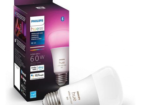 Philips Hue White and Color Ambiance A19 E26 Bluetooth & Zigbee LED Smart Bulb Online