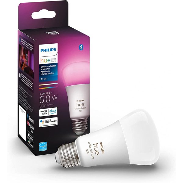 Philips Hue White and Color Ambiance A19 E26 Bluetooth & Zigbee LED Smart Bulb Online