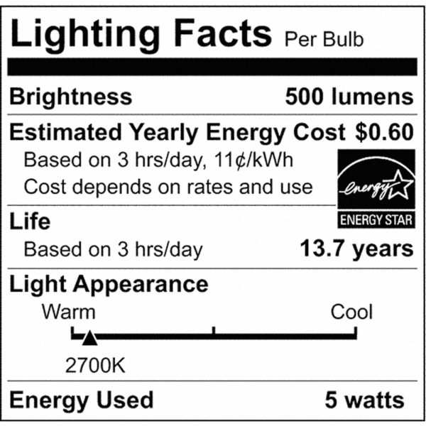 Satco 5.5w G16.5 Globe Filament LED 2700K Medium Base White Dimmable - 60w equiv For Discount