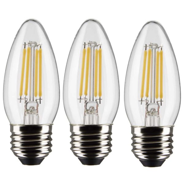 3Pk - Satco 4w B11 LED 2700K Medium Base Dimmable - 40w equiv Online