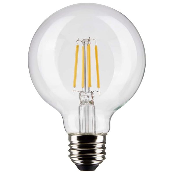 2Pk - Satco 6w G25 Globe Filament LED 2700K Medium Base Dimmable - 60w equiv Online now