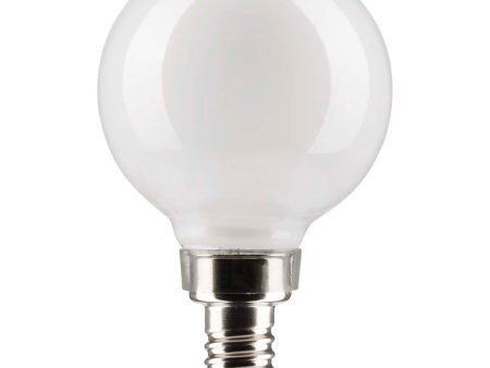 Satco 3w G16.5 Globe Filament LED 2700K Candelabra Base Dimmable - 25w equiv on Sale