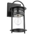 Bracer Small Wall Lantern Matte Black Finish w  Clear Glass Sale