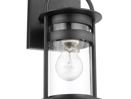 Bracer Small Wall Lantern Matte Black Finish w  Clear Glass Sale