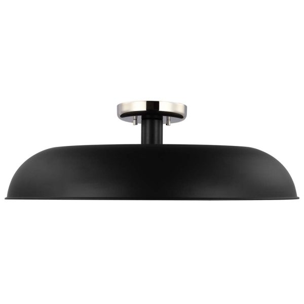 Colony 1-Light Large Semi-Flush Mount Fixture Matte Black Sale