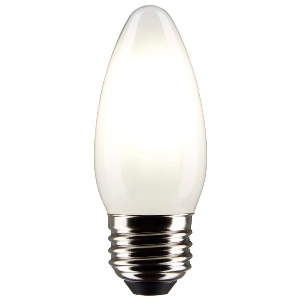 Satco 4w B11 LED 3000K Medium Base Frosted Dimmable - 40w equiv Online now