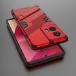 Shockproof Motorola Edge 50 Fusion hybrid cover with a modern touch - Red For Sale