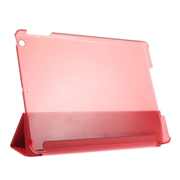 iPad 9.7-  (2018)   9.7-  (2017)   Air 2   Air Tri-fold Stand Leather Cell Phone Casing - Red Sale