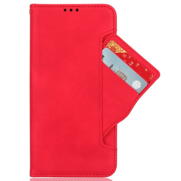 Modern-styled leather wallet case for Samsung Galaxy A05s - Red For Discount