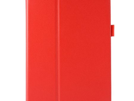 Lychee Texture Folio Stand Leather Smart Case iPad Air 2 - Red Online now