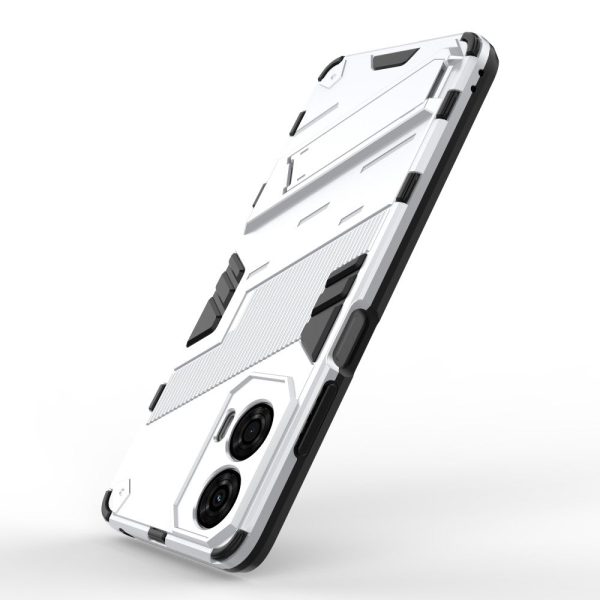 Shockproof Motorola Moto G24 hybrid cover with a modern touch - White For Sale