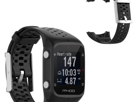 Polar M400 comfortable silicone watch band - Black For Cheap