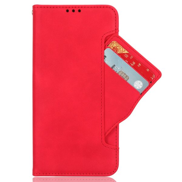 Modern-styled leather wallet case for Motorola Edge 50 Pro - Red Online