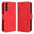 Modern-styled leather wallet case for Samsung Galaxy A05s - Red For Discount