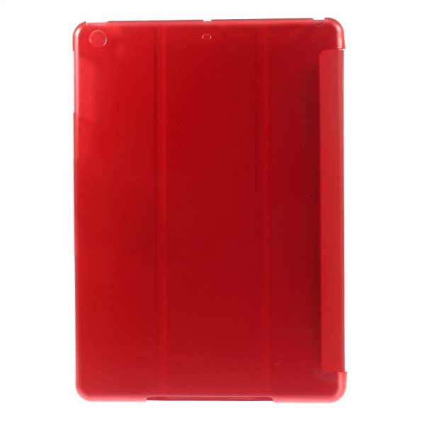 iPad 9.7-  (2018)   9.7-  (2017)   Air 2   Air Tri-fold Stand Leather Cell Phone Casing - Red Sale