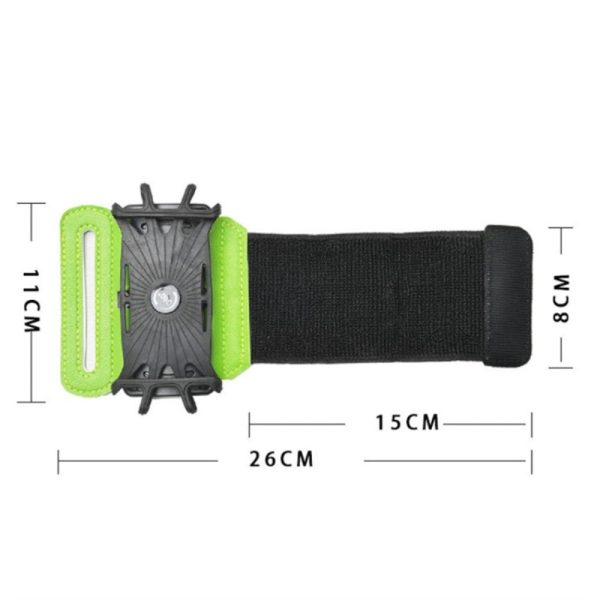 Rotating Silicone Strap Phone Holder - Black Universal Fit for 4.5-6.7 Phones on Sale