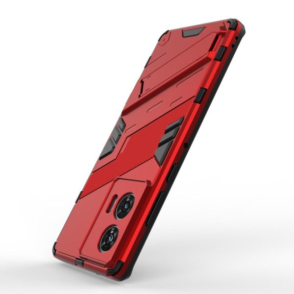 Shockproof Motorola Edge 50 Fusion hybrid cover with a modern touch - Red For Sale