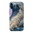 Marble iPhone 13 Pro case - Blue on Golden Splash Marble For Cheap