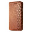 OnePlus Nord CE4 Lite leather case with a stylish rhombus imprint - Brown Discount