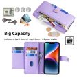 iPhone 12 Pro Max vegan leather wallet zipper case - Purple Hot on Sale