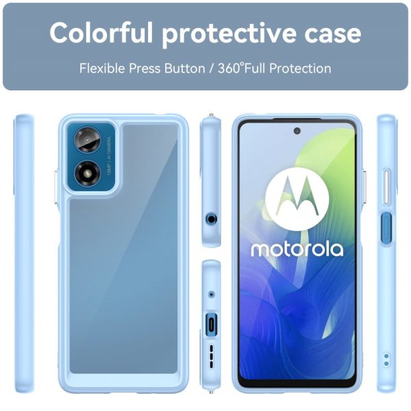 Motorola Moto G04   Motorola Moto G24 smart acrylic cover - Blue Online Hot Sale