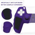 PS5 Controller Silicone Case Color Matching Protective Cover (Without Joy-Stick Caps) - Purple For Cheap