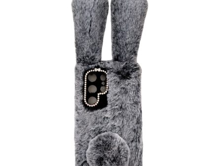 Fluffy Rabbit Samsung Galaxy S24 Ultra cover - Silver Grey on Sale