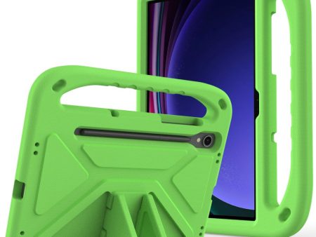 Green Tablet Cover with Kickstand and Hand Grip for Samsung Galaxy Tab S9 FE Cheap