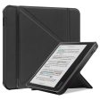 Stand Case for Kobo Libra Colour eReaders PU Leather Sleeve Cover with Auto Wake   Sleep - Black Online Sale