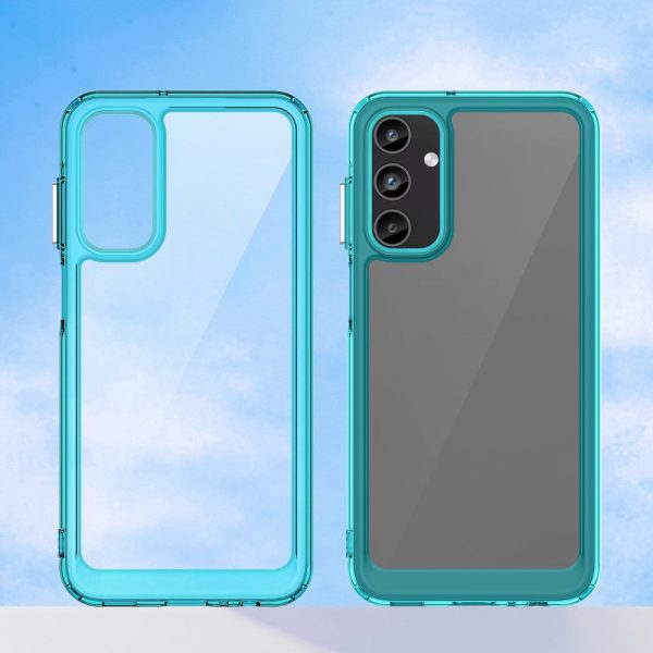 Samsung Galaxy A15 smart acrylic cover - Transparent Blue Cheap