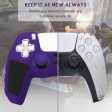 PS5 Controller Silicone Case Color Matching Protective Cover (Without Joy-Stick Caps) - Purple For Cheap