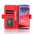 Modern-styled leather wallet case for Motorola Edge 50 Pro - Red Online